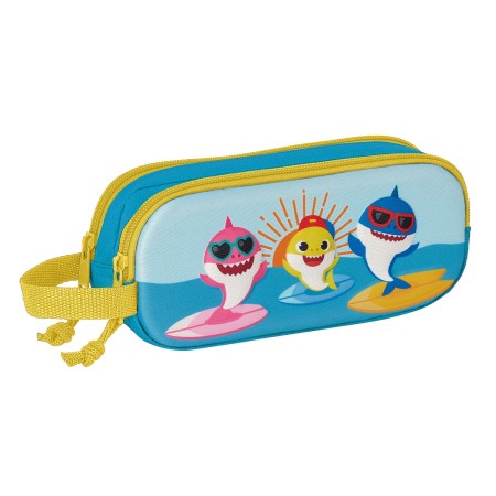 Trousse Fourre-Tout Double Baby Shark 3D Bleu 21 x 8 x 6 cm: Plus de 300.000 produits de grandes marques en vente directe à prix