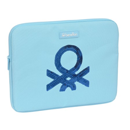 Housse d'ordinateur portable Benetton Sequins Bleu clair (34 x 25 x 2 cm): Plus de 300.000 produits de grandes marques en vente 