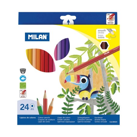 Crayons Milan 24 Pièces Multicouleur: Plus de 300.000 produits de grandes marques en vente directe à prix usine sur cadeaufou.co