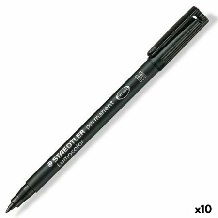 Marqueur permanent Staedtler Lumocolor 317-9 Noir (10 Unités): Plus de 300.000 produits de grandes marques en vente directe à p