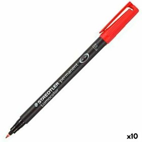 Marqueur permanent Staedtler Lumocolor 318-2 F Rouge (10 Unités): Plus de 300.000 produits de grandes marques en vente directe à