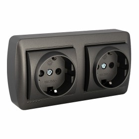 Socle de prise Solera Mural 2p+t Graphite 16 A 250 V Double: Plus de 300.000 produits de grandes marques en vente directe à prix