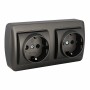 Socle de prise Solera Mural 2p+t Graphite 16 A 250 V Double: Plus de 300.000 produits de grandes marques en vente directe à prix
