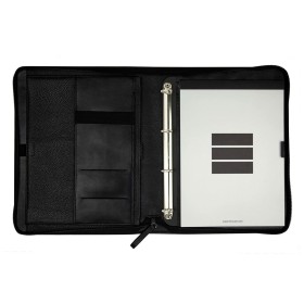 Porte-documents avec Fermeture éclair Finocam Andrea 26,5 x 33,5 x 4 cm Noir A4: Plus de 300.000 produits de grandes marques en 