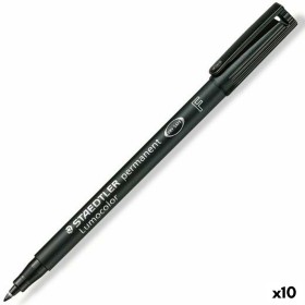 Marqueur permanent Staedtler Lumocolor 318-9 Noir (10 Unités): Plus de 300.000 produits de grandes marques en vente directe à pr