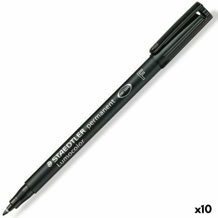 Marqueur permanent Staedtler Lumocolor 318-9 Noir (10 Unités): Plus de 300.000 produits de grandes marques en vente directe à pr