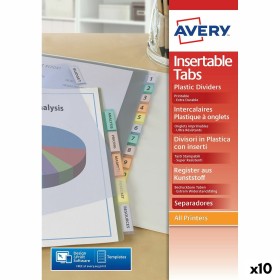 Séparateurs Avery Transparent A4 12 Volets (10 Unités): Plus de 300.000 produits de grandes marques en vente directe à prix usin