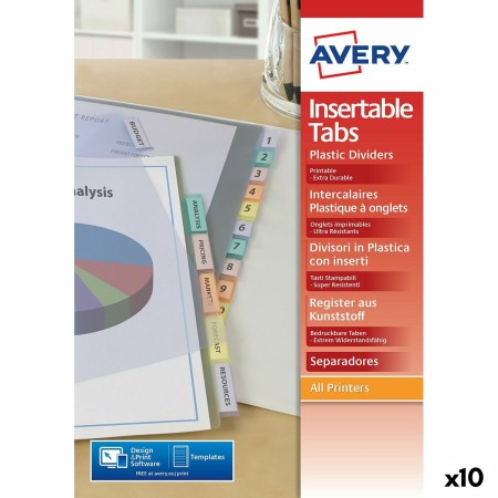Séparateurs Avery Transparent A4 12 Volets (10 Unités): Plus de 300.000 produits de grandes marques en vente directe à prix usin