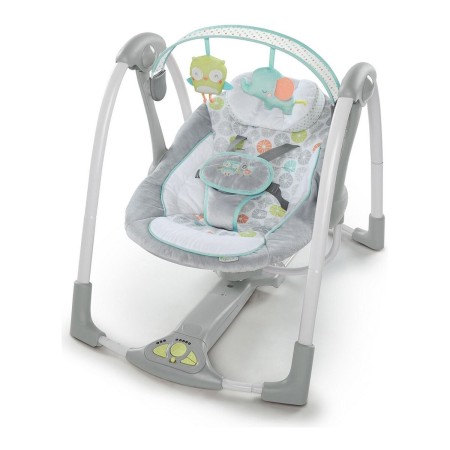 Fauteuil à Bascule Ingenuity Compact Swing - Hugs & Hoots Blanc Gris: Plus de 300.000 produits de grandes marques en vente direc