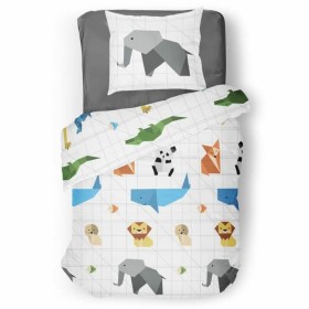 Parure de couette Roupillon Origatoon Elephant Blanc 140 x 200 cm 2 Pièces: Plus de 300.000 produits de grandes marques en vente