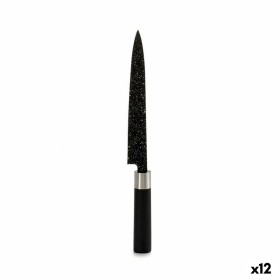 Couteau de cuisine Kinvara KT11-5604M02 Noir Argenté Acier inoxydable Plastique 3,5 x 33,3 x 2,2 cm Marbre (12 Unités): Plus de 