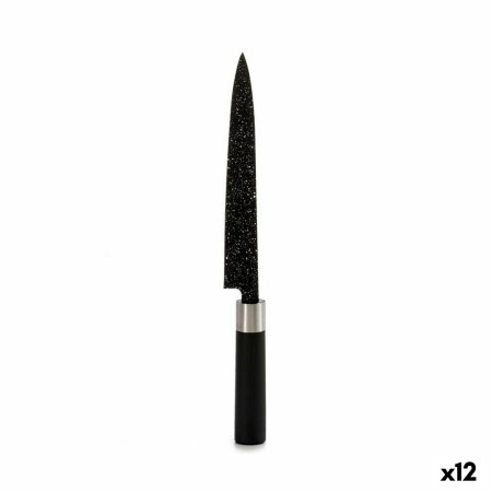 Couteau de cuisine Kinvara KT11-5604M02 Noir Argenté Acier inoxydable Plastique 3,5 x 33,3 x 2,2 cm Marbre (12 Unités): Plus de 