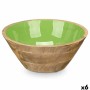 Bol GiftDecor MALI-701 G Vert Émail Bois de manguier 24,3 x 10,5 x 24,3 cm (6 Unités): Plus de 300.000 produits de grandes marqu