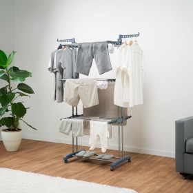 Étendoir Pliant Vertical à Roulettes Dolver InnovaGoods 24 Barres: Plus de 300.000 produits de grandes marques en vente directe 