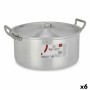 Casserole avec Couvercle Kinvara 100008 Argenté 6,5 L 35 x 16 x 28 cm (6 Unités): Plus de 300.000 produits de grandes marques en