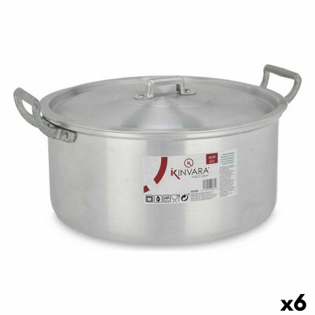 Casserole avec Couvercle Kinvara 100008 Argenté 6,5 L 35 x 16 x 28 cm (6 Unités): Plus de 300.000 produits de grandes marques en