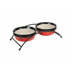 Mangeoire pour chats Trixie Eat on Feet Noir Rouge Crème 300 ml Double: Plus de 300.000 produits de grandes marques en vente dir