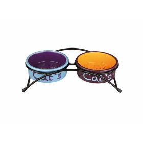Mangeoire pour chats Trixie Eat on Feet Orange Bleu clair Lila Céramique Fer 300 ml: Plus de 300.000 produits de grandes marques