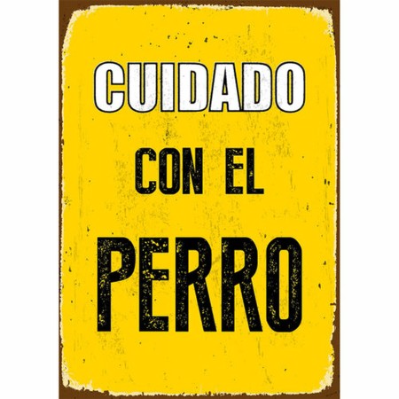 Plaque Magnet & Steel Cuidado con el Perro 14,8 x 21 cm: Plus de 300.000 produits de grandes marques en vente directe à prix usi