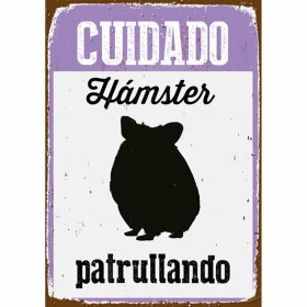 Plaque Magnet & Steel Cuidado Hámster Patrullando 14,8 x 21 cm: Plus de 300.000 produits de grandes marques en vente directe à p