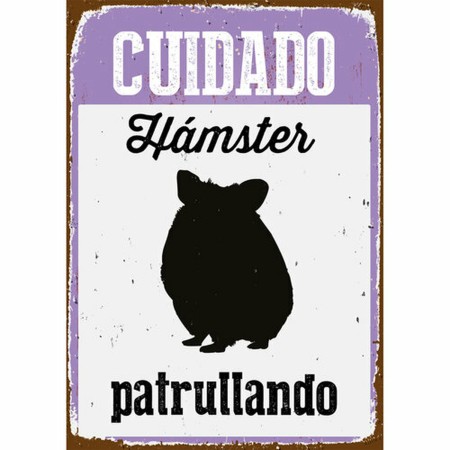 Plaque Magnet & Steel Cuidado Hámster Patrullando 14,8 x 21 cm: Plus de 300.000 produits de grandes marques en vente directe à p