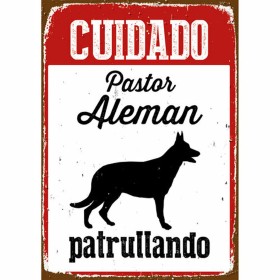 Plaque Magnet & Steel Cuidado Pastor Alemán Patrullando 14,8 x 21 cm: Plus de 300.000 produits de grandes marques en vente direc
