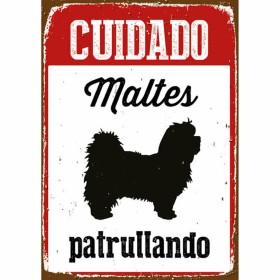 Plaque Magnet & Steel Cuidado Maltés Patrullando 14,8 x 21 cm: Plus de 300.000 produits de grandes marques en vente directe à pr