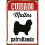 Plaque Magnet & Steel Cuidado Maltés Patrullando 14,8 x 21 cm: Plus de 300.000 produits de grandes marques en vente directe à pr