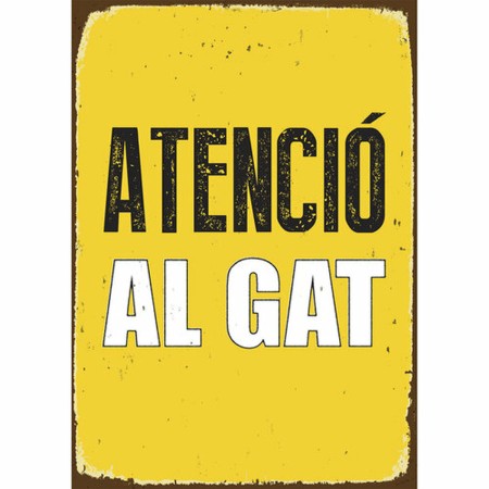Plaque Magnet & Steel Atenció al Gat 14,8 x 21 cm: Plus de 300.000 produits de grandes marques en vente directe à prix usine sur