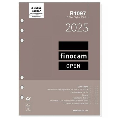 Recharge pour agenda Finocam OPEN R1097 2025 15,5 x 21,5 cm: Plus de 300.000 produits de grandes marques en vente directe à prix