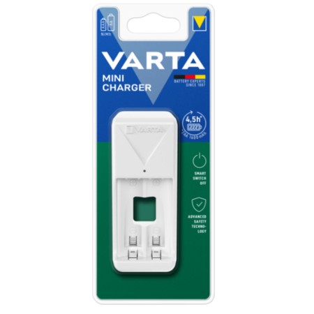 Chargeur de batterie Varta 57656 101 401 Mini 2 Batteries Blanc AA/AAA: Plus de 300.000 produits de grandes marques en vente dir