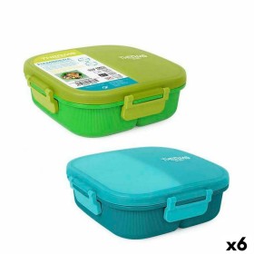 Boîte à lunch hermétique ThermoSport 3 Compartiments Carré 900 ml (6 Unités): Plus de 300.000 produits de grandes marques en ven