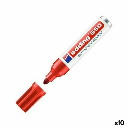 Marqueur permanent Edding 550 Rouge (10 Unités): Plus de 300.000 produits de grandes marques en vente directe à prix usine sur c