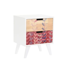 Table de Nuit DKD Home Decor Naturel Blanc Caoutchouc Bordeaux Bois de paulownia 40 x 30 x 48 cm: Plus de 300.000 produits de gr