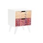 Table de Nuit DKD Home Decor Naturel Blanc Caoutchouc Bordeaux Bois de paulownia 40 x 30 x 48 cm: Plus de 300.000 produits de gr