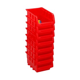 Jeu de Caisses de Rangement Empilables Kinzo Rouge 12 x 10 cm polypropylène (8 Unités): Plus de 300.000 produits de grandes marq