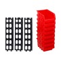 Jeu de Caisses de Rangement Empilables Kinzo Rouge 12 x 10 cm polypropylène (8 Unités): Plus de 300.000 produits de grandes marq