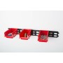 Jeu de Caisses de Rangement Empilables Kinzo Rouge 12 x 10 cm polypropylène (8 Unités): Plus de 300.000 produits de grandes marq