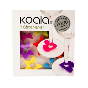 Identificateur de Verres Koala Étoile Plastique Multicouleur 8 Pièces (12,8 x 5 x 13,7 cm): Plus de 300.000 produits de grandes 