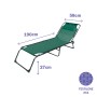 Marbueno Chaise Longue Pliante Acier Avec Coussin Jardin et Piscine 190X58X27 cm Vert 10002: Plus de 300.000 produits de grandes