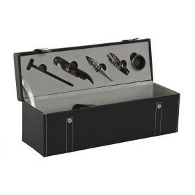 Set d'Accessoires pour Vin Home ESPRIT Noir Gris Cuir 36 x 11 x 12 cm: Plus de 300.000 produits de grandes marques en vente dire