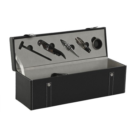 Set d'Accessoires pour Vin Home ESPRIT Noir Gris Cuir 36 x 11 x 12 cm: Plus de 300.000 produits de grandes marques en vente dire