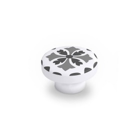 Pommeau Rei Gris Bois de hêtre Ø 40 x 22 mm Rond 4 Pièces: Plus de 300.000 produits de grandes marques en vente directe à prix u