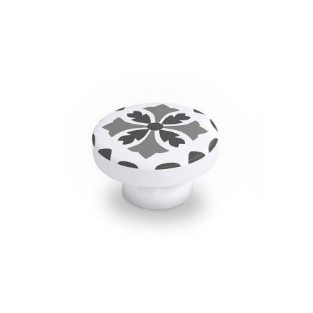 Pommeau Rei Gris Bois de hêtre Ø 40 x 22 mm Rond 4 Pièces: Plus de 300.000 produits de grandes marques en vente directe à prix u