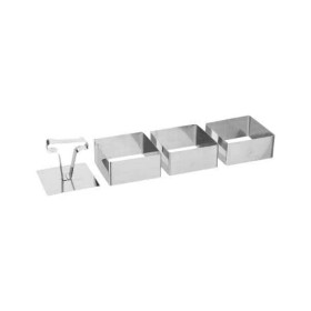 Moule de placage Secret de Gourmet Argenté Acier inoxydable 8 x 4 cm 8 x 8 x 4 cm (2 Unités): Plus de 300.000 produits de grande