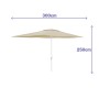 Marbueno Parasol Acier 6 Baleines D200x300 cm Polyester Beige Jardin, Piscine et Terrasse 10192: Plus de 300.000 produits de gra