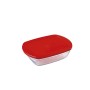 Boîte à repas rectangulaire avec couvercle Ô Cuisine Cook & Store Rouge 1,1 L 23 x 15 x 6,5 cm Silicone verre (6 Unités): Plus d