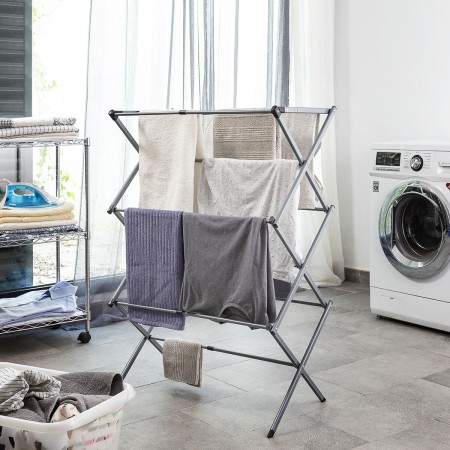 Séchoir à Linge Métallique Pliable et Extensible avec 3 Hauteurs Cloxy InnovaGoods 11 Barres: Plus de 300.000 produits de grande