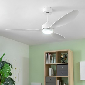 Ventilateur de Plafond avec Lumière LED et 3 Pales ABS Flaled InnovaGoods Blanc 36 W 52 Ø132 cm: Plus de 300.000 produits de gra