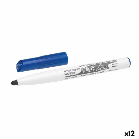 Marqueur pour tableau blanc Bic Velleda 1741 Bleu Blanc (12 Unités): Plus de 300.000 produits de grandes marques en vente direct